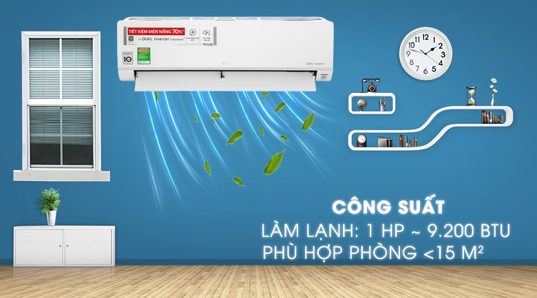 Máy lạnh LG Inverter 1 HP V10API1 - Công suất