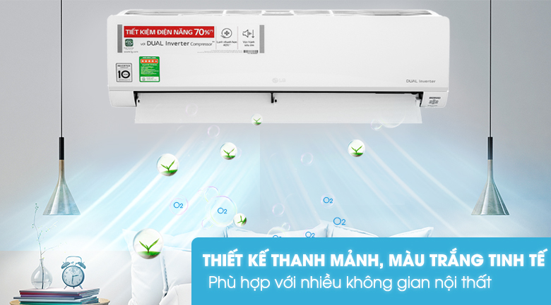 Điều hòa LG Inverter 9200 BTU V10API1 - Thiết kế 