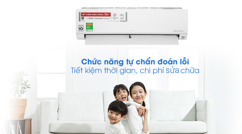 Chẩn đoán lỗi trên Điều hòa LG Inverter 9200 BTU V10API1