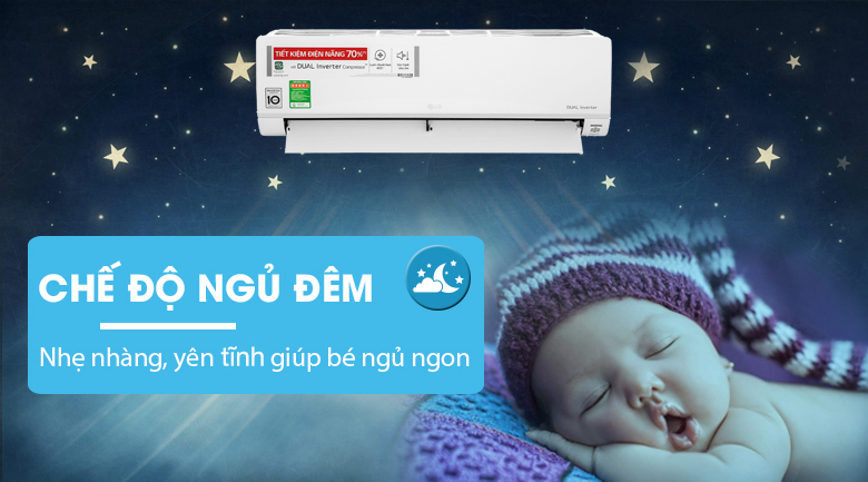 Máy lạnh LG Inverter 1 HP V10API1 - Ngủ đêm