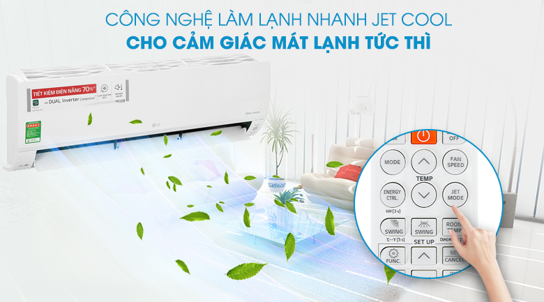 Máy lạnh LG Inverter 2 HP V18API1 - Làm lạnh nhanh Jet Cool