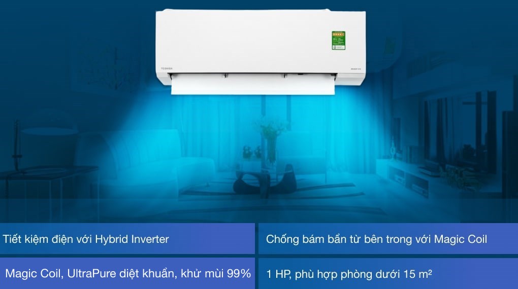 Hình ảnh Máy lạnh Toshiba Inverter 1 HP RAS-H10E2KCVG-V