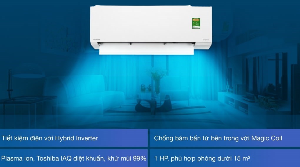 Máy lạnh Toshiba Inverter 1 HP RAS-H10E2KCVG-V