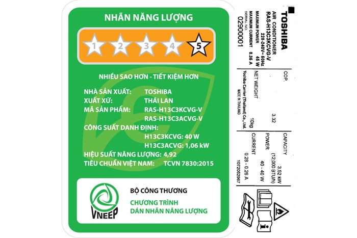 Máy lạnh Toshiba Inverter 1.5 HP RAS-H13C3KCVG-V