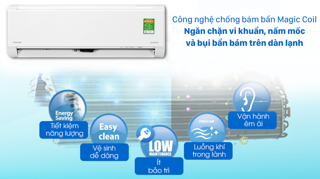 Máy lạnh Toshiba Inverter 1 HP RAS-H10L3KCVG-V