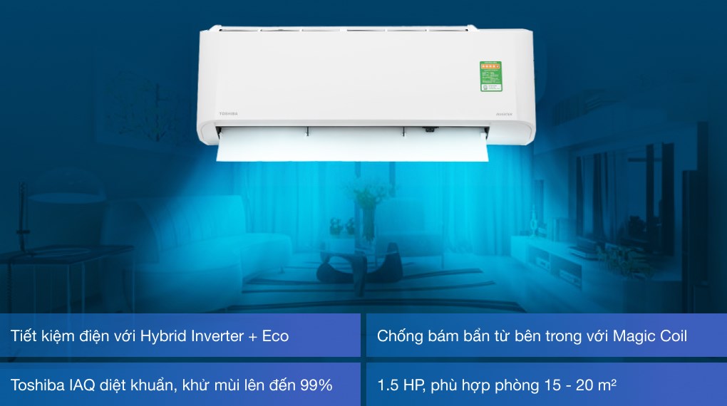 Máy lạnh Toshiba Inverter 1.5 HP RAS-H13L3KCVG-V - 18
