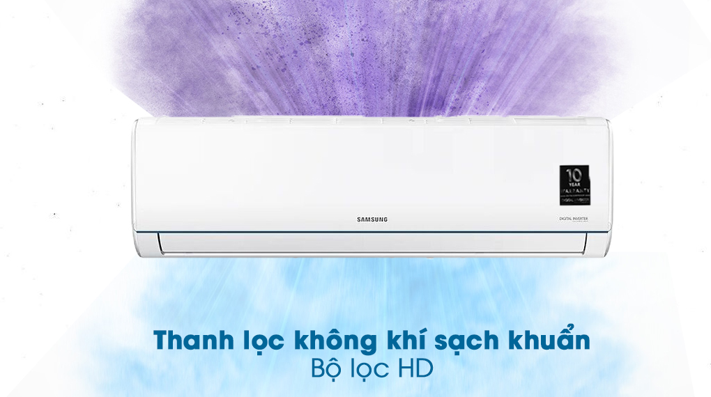 Máy lạnh Samsung AR09TYHQASINSV - thanh lọc không khí sạch khuẩn với bộ lọc HD