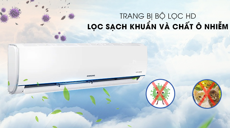 Máy lạnh Samsung AR09TYHQASINSV - trang bị bộ lọc HD lọc bụi