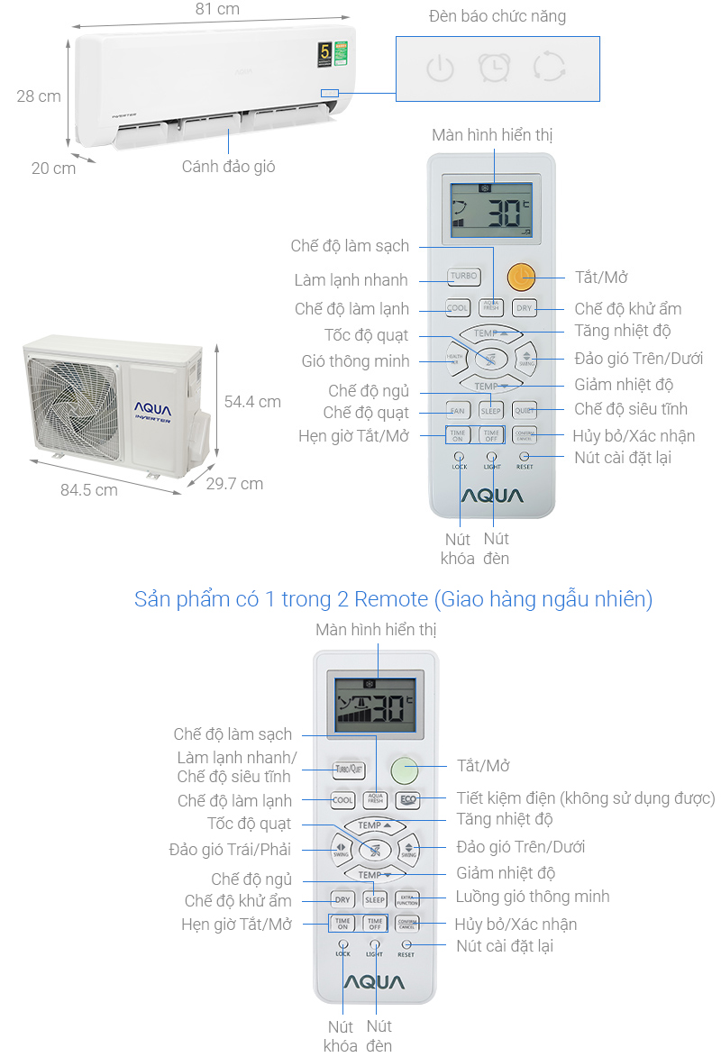[Đánh giá] Tính năng nổi bật của Điều hòa Máy lạnh Aqua Inverter 1HP AQA-KCRV10WNZA, giá rẻ, chính hãng trên Điện Máy Xanh