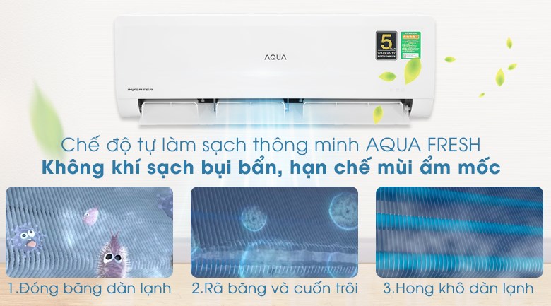 Máy lạnh Aqua Inverter 1HP AQA-KCRV10WNZA