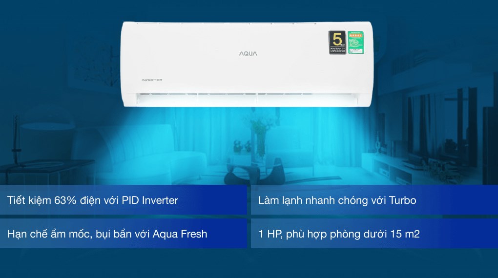 Máy lạnh Aqua Inverter 1 HP AQA-KCRV10TK - 20