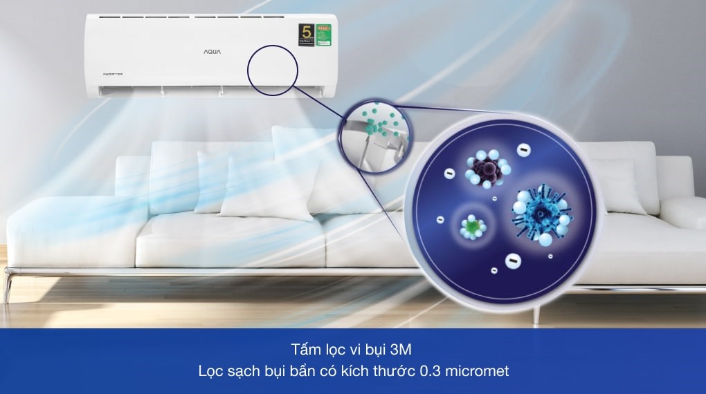 Máy lạnh Aqua Inverter 1.5 HP AQA-KCRV13TK