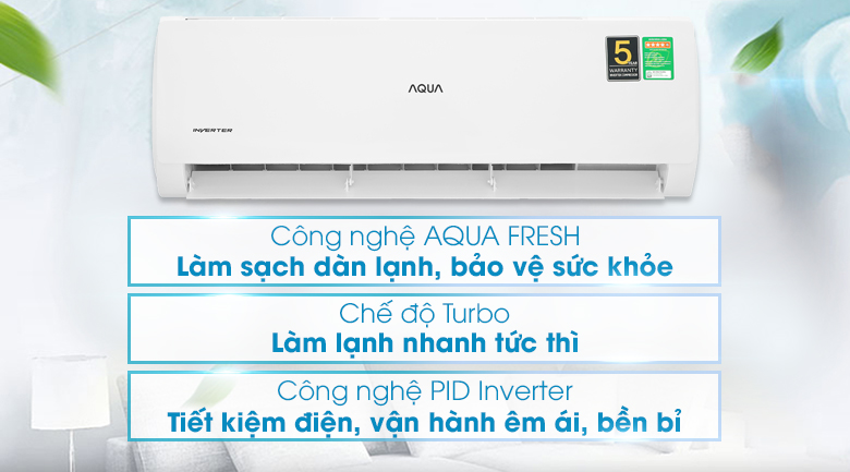 Máy lạnh Aqua Inverter 2 HP AQA-KCRV18TK - 18