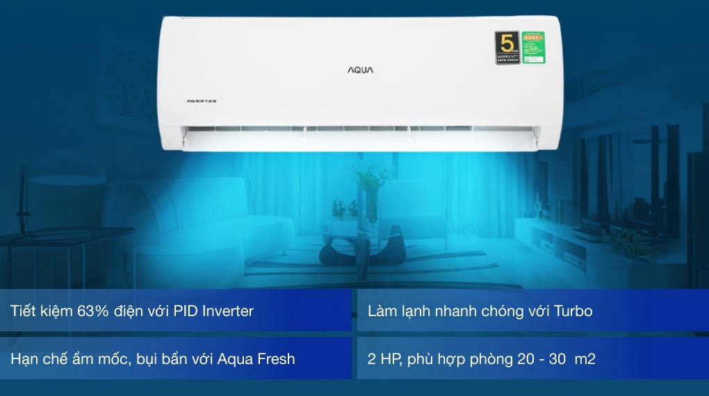 Máy lạnh Aqua Inverter 2 HP AQA-KCRV18TK - 29
