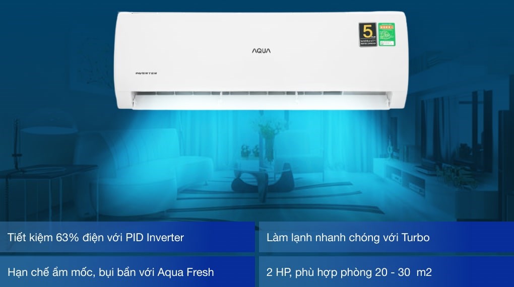 Máy lạnh Aqua Inverter 2 HP AQA-KCRV18TK - 31