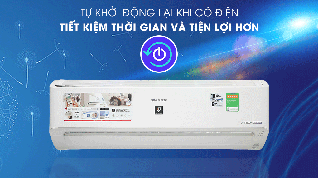 Điều hòa Sharp Inverter 9000 BTU AH-XP10YMW - 10