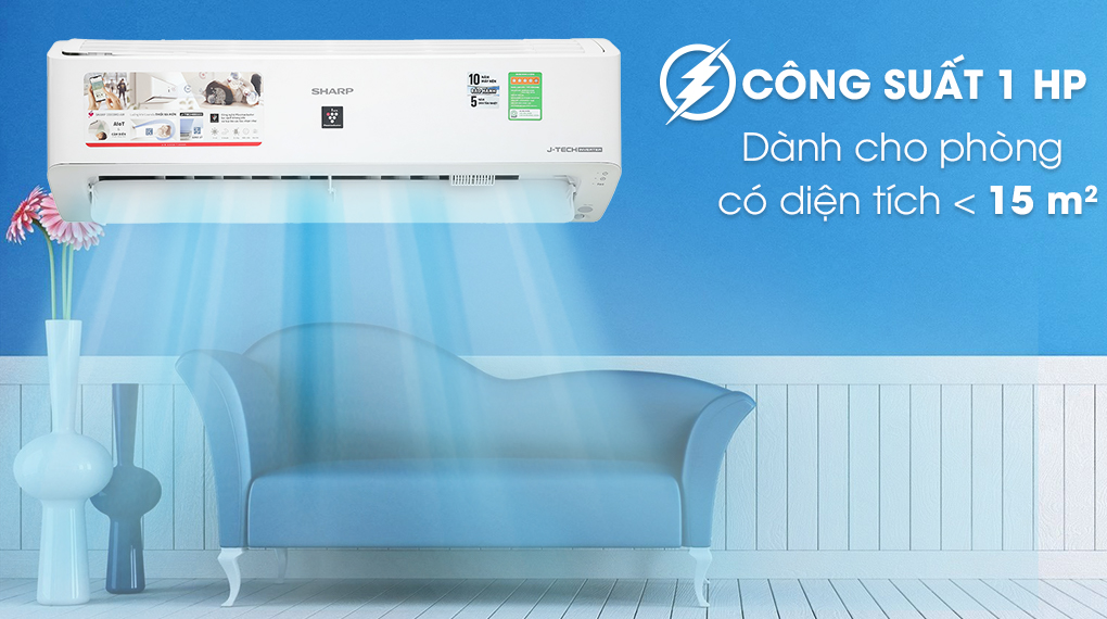 Điều hòa Sharp Inverter 9000 BTU AH-XP10YMW - 11