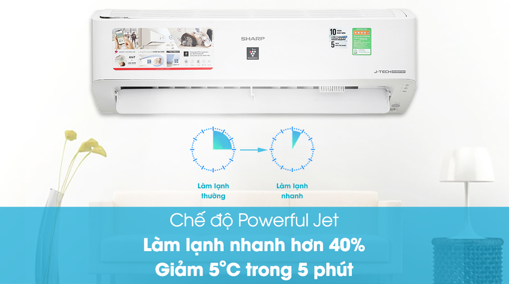 Điều hòa Sharp Inverter 9000 BTU AH-XP10YMW - 13