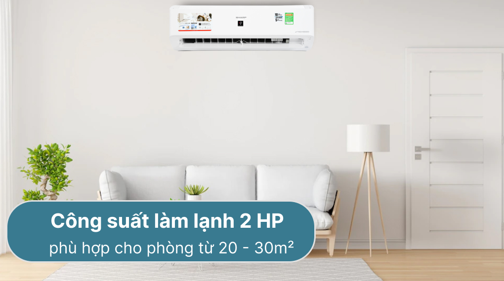 Máy lạnh Sharp Inverter 2 HP AH-XP18YMW - Công suất 2 HP