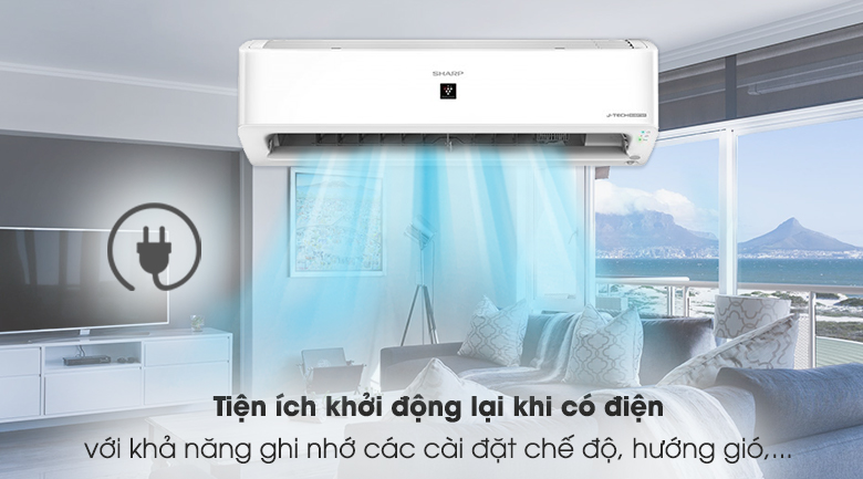 Máy lạnh Sharp Inverter 1 HP AH-XP10YHW - 12