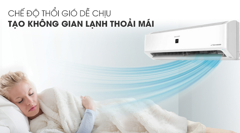 Máy lạnh Sharp Inverter 1.5 HP AH-XP13YHW - Bảo vệ sức khỏe người dùng với chế độ thổi gió dễ chịu