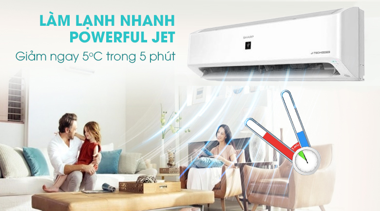 Máy lạnh Sharp Inverter 1.5 HP AH-XP13YHW - 8