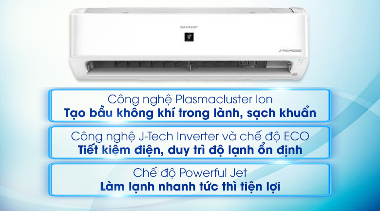 Máy lạnh Sharp Inverter 1.5 HP AH-XP13YHW - 12