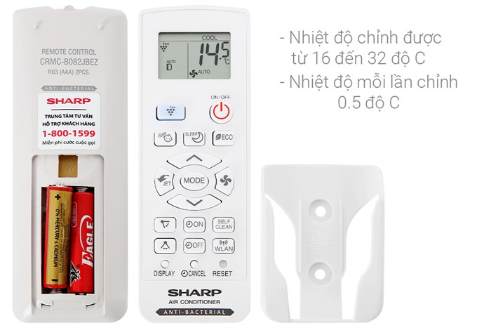 Máy lạnh Sharp Inverter 1.5 HP AH-XP13YHW