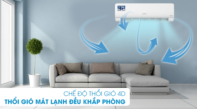 Máy lạnh Nagakawa Inverter 1 HP NIS-C09R2H10 - Cánh đảo gió 4D