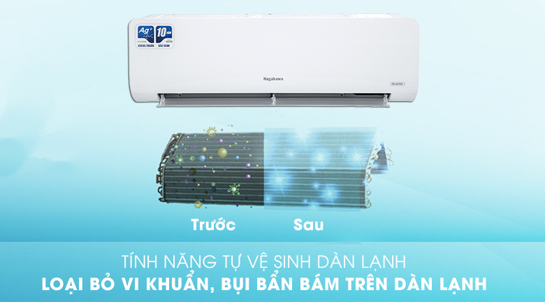 Máy lạnh Nagakawa NIS-C18R2H10 - Auto Clean