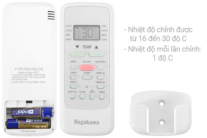 Máy lạnh Nagakawa 1HP NS-C09R2M09 Màu Trắng