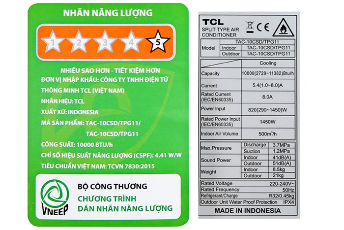 Máy lạnh TCL Inverter 1 HP TAC-10CSD/TPG11 Màu Trắng