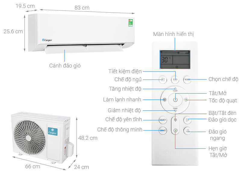 Máy lạnh Casper 1 HP LC-09FS32