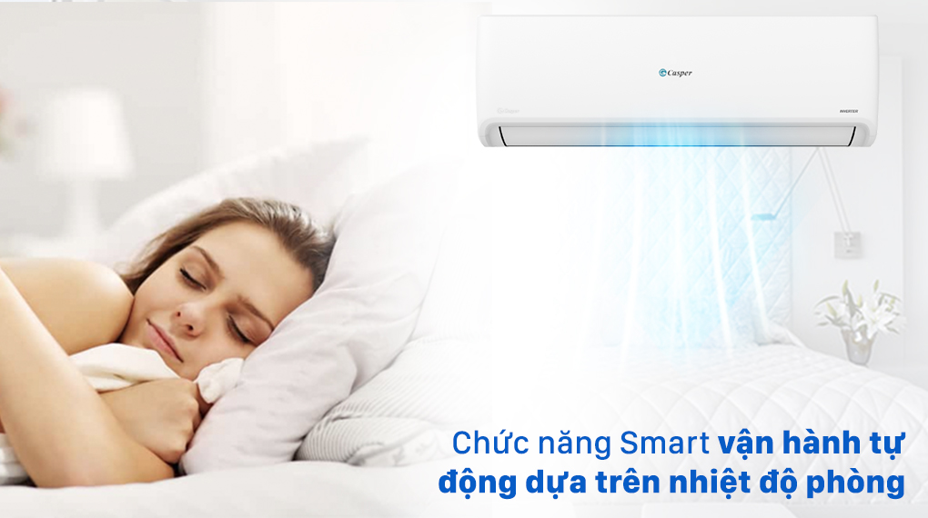 Máy lạnh Casper Inverter 1 HP GC-09IS32 - Duy trì không khí mát lạnh, dễ chịu nhờ chế độ cảm biến nhiệt độ phòng Smart