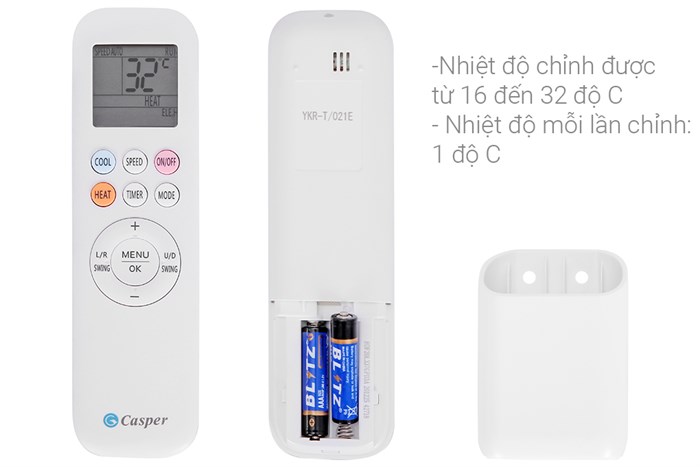 Điều hòa Casper Inverter 9000 BTU GC-09IS32 Màu Trắng