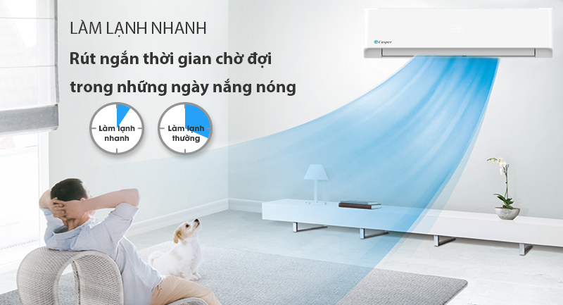 Máy lạnh Casper Inverter 1 HP HC-09IA32-Nhanh chóng tận hưởng không khí mát lạnh cùng chế độ làm lạnh nhanh Super 