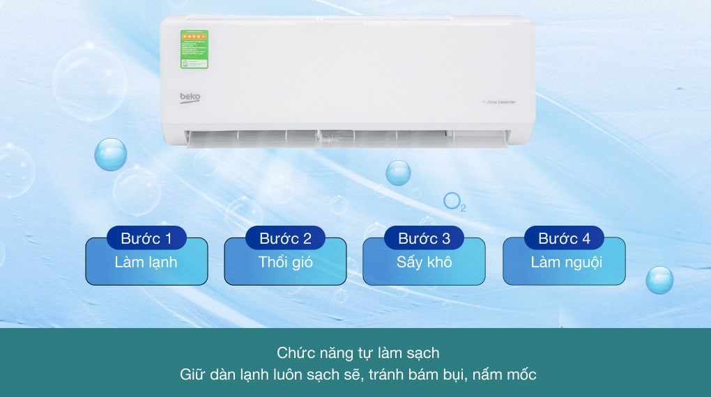 Máy lạnh Beko Inverter 1 HP RSVC09VT