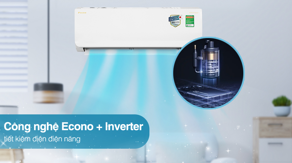 Máy lạnh Daikin Inverter 1 HP FTKA25VMVMV - Công nghệ tiết kiệm điện