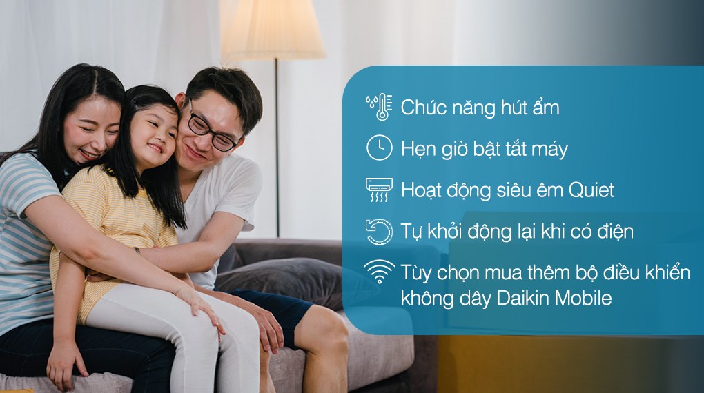 Máy lạnh Daikin Inverter 1.5 HP FTKA35VMVMV