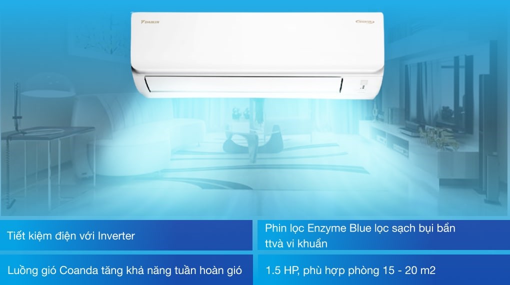 Máy lạnh Daikin Inverter 1.5 HP FTKA35VMVMV - 17