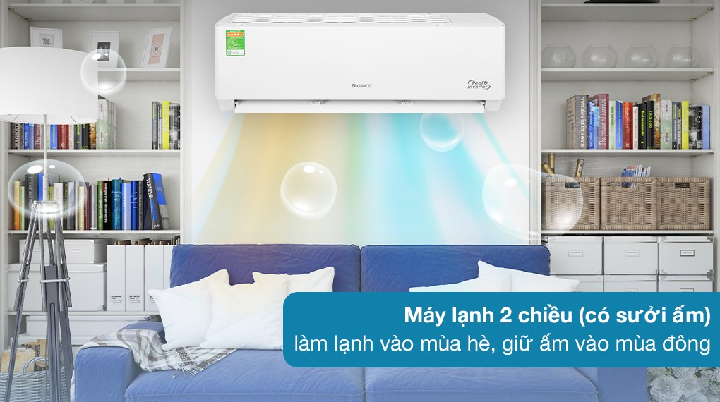 Điều hòa 2 chiều Gree Inverter 1 HP GWH09PA-K6D1P4