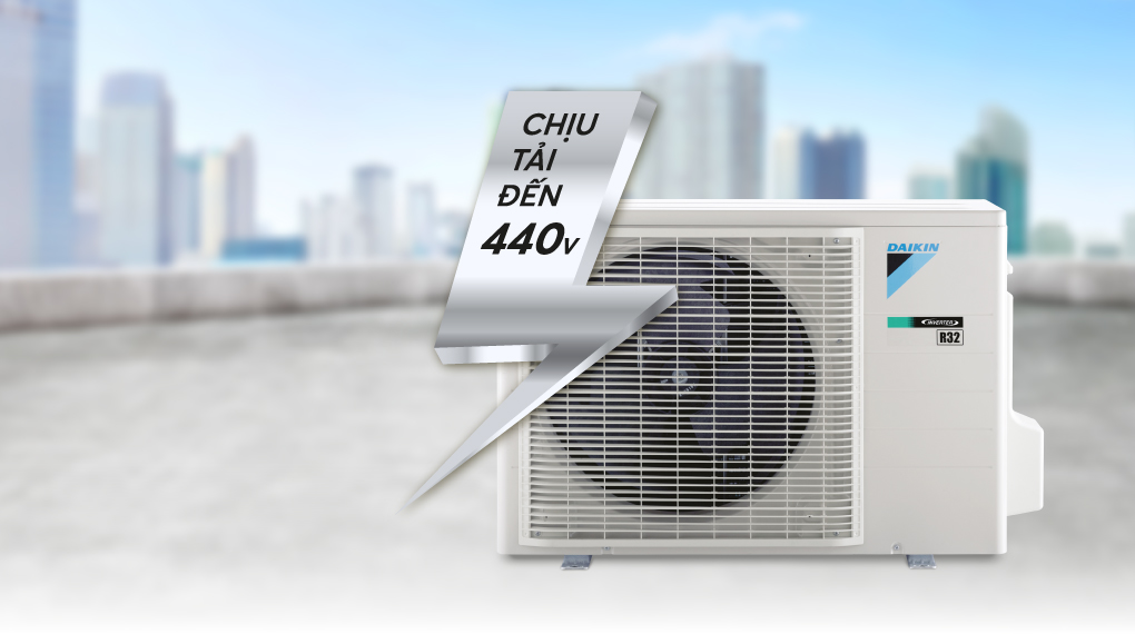 Máy lạnh 2 chiều Daikin Inverter 8500 BTU FTHF25VAVMV - Chịu tải đến 440 V