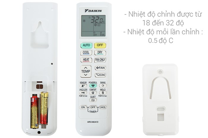 Máy lạnh 2 chiều Daikin Inverter 2 HP FTHF50VVMV Màu Trắng