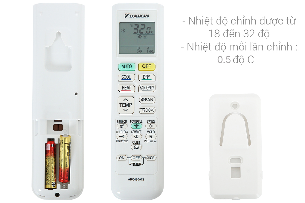 Điều hòa 2 chiều Daikin Inverter 17100 BTU FTHF50VVMV Màu Trắng