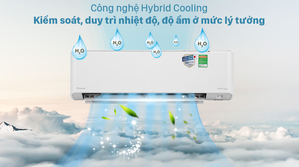 Điều hòa Daikin Inverter 8500 BTU FTKZ25VVMV - Công nghệ Hybrid Cooling