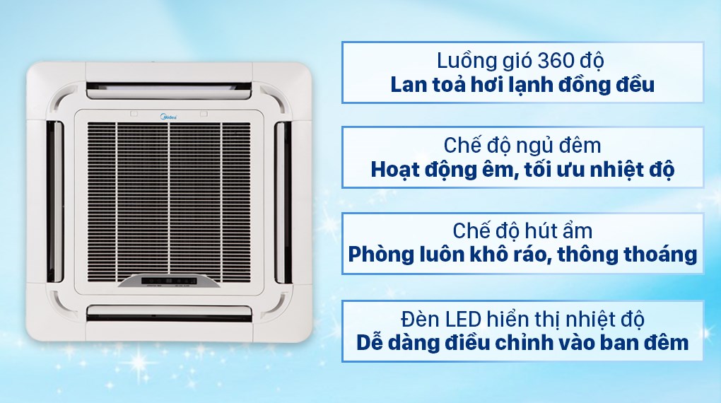 Máy lạnh âm trần Midea 2 HP MCD-18CRN8