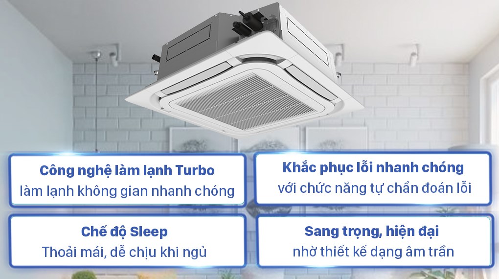 Máy lạnh âm trần Gree 2.5 HP GU71T/A‐K/GUL71W/A‐K