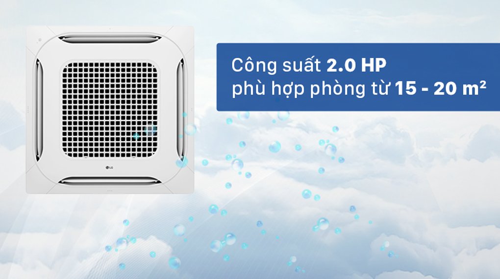 Máy lạnh âm trần LG Inverter 2.0 HP ATNQ18GPLE7 - công suất 2.0 HP phù hợp phòng 15 - 20 m2