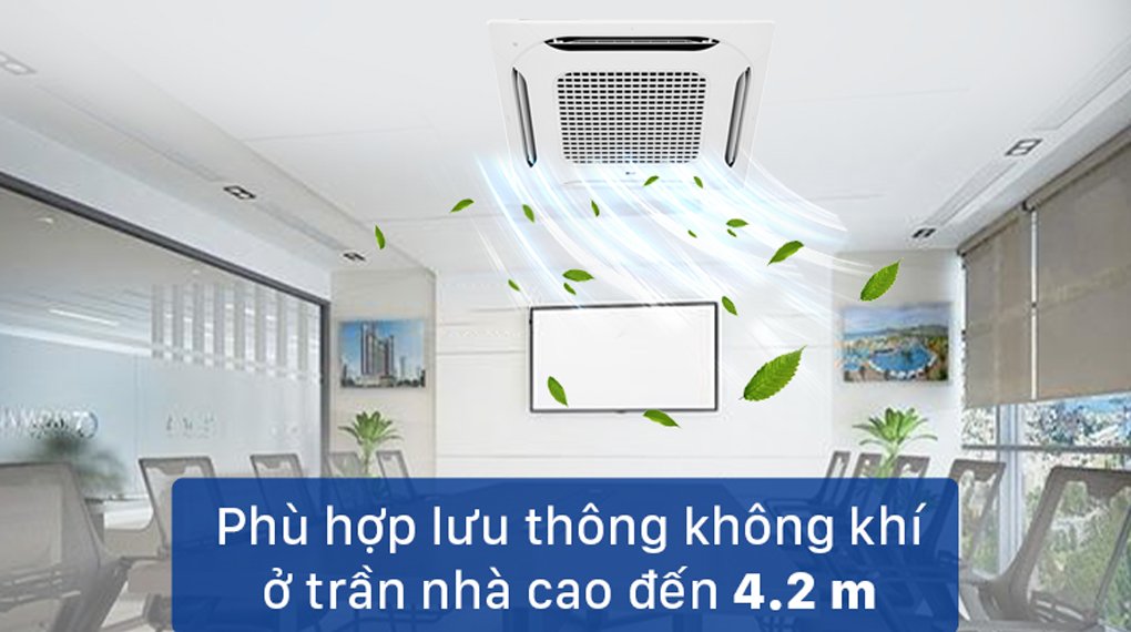 Máy lạnh âm trần LG Inverter 2.5 HP ATNQ24GPLE7 - lưu thông không khí cho trần cao đến 4.2m
