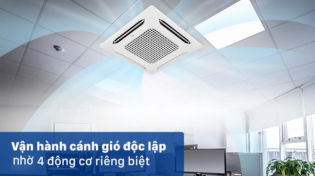 Máy lạnh âm trần LG Inverter 2.5 HP ATNQ24GPLE7 - 4 động cơ riêng biệt bận hàng cánh gió độc lập